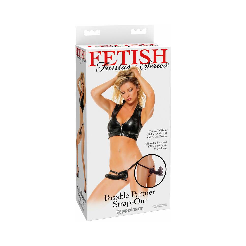 Fetish Fantasy Series Posable Partner Strap-On With 7 " Dildo Black