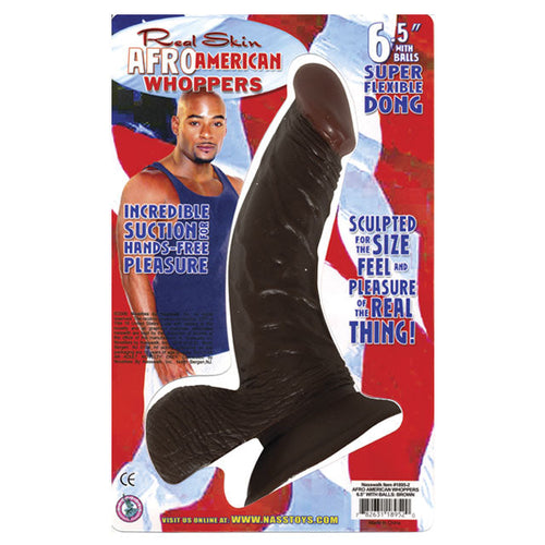 Afro American Whoppers 6.5" Flexible Dong with Balls