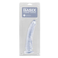 Basix Rubber Works Slim Seven 7 " Dildo With Suction Cup Clear