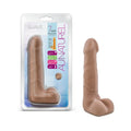 Au Naturel Suave 7 " Posable Dual Density Dildo with Balls Tan
