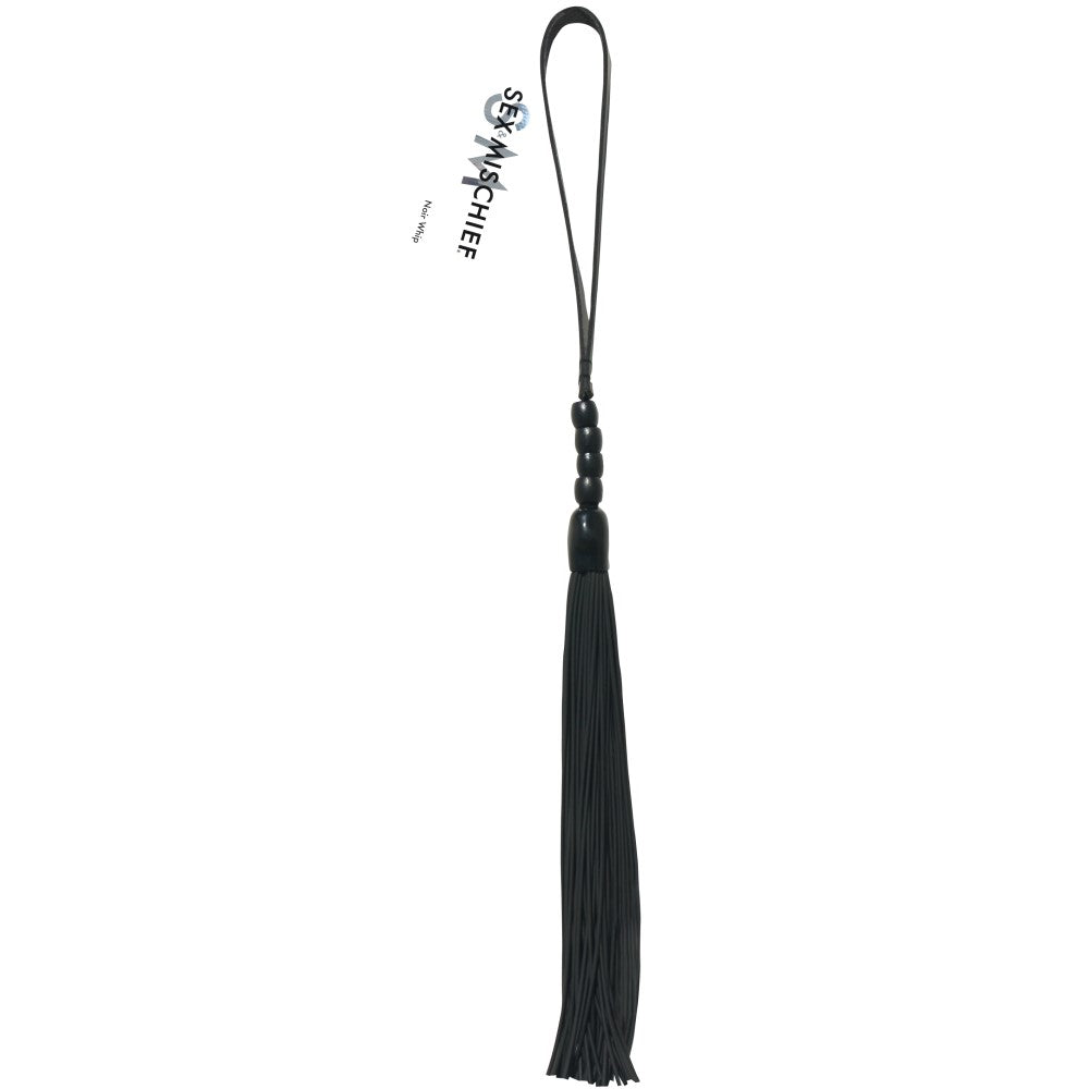 Sportsheets Sex & Mischief Noir Whip 16 " Beaded Flogger