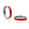 H2H Stainless Steel Cockring w/Red Band 1.875 "
