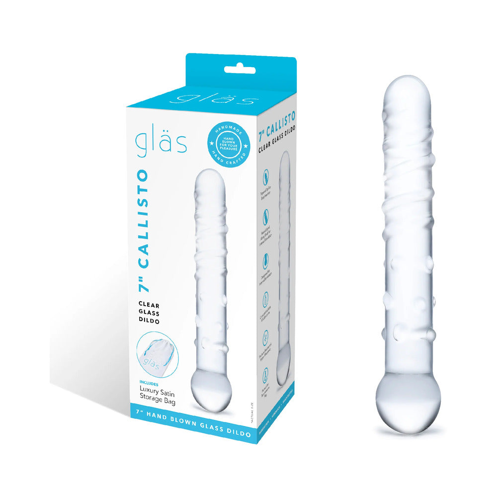 Glas 7 " Callisto Clear Glass Dildo