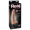 Real Feel Deluxe No. 9 Realistic 9.5 " Vibrating Dildo With Balls and Suction Cup Beige