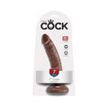 King Cock 7 " Cock Realistic Dildo With Suction Cup Brown