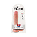 King Cock 8 " Cock With Balls Realistic Suction Cup Dildo Beige