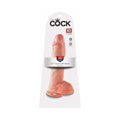 King Cock 10 " Cock With Balls Realistic Suction Cup Dildo Beige