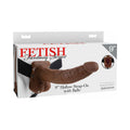 Fetish Fantasy Series 9 " Hollow Strap-On with Balls Brown/Black