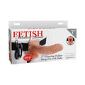 Fetish Fantasy Series 7 " Vibrating Hollow Strap-On with Balls Beige/Black