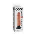 King Cock 6 " Vibrating Cock Poseable Dildo With Suction Cup Beige