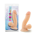 Au Naturel 6.5 " Posable Dual Density Dildo with Balls Beige