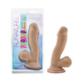 Au Naturel 6.5 " Posable Dual Density Dildo with Balls Tan