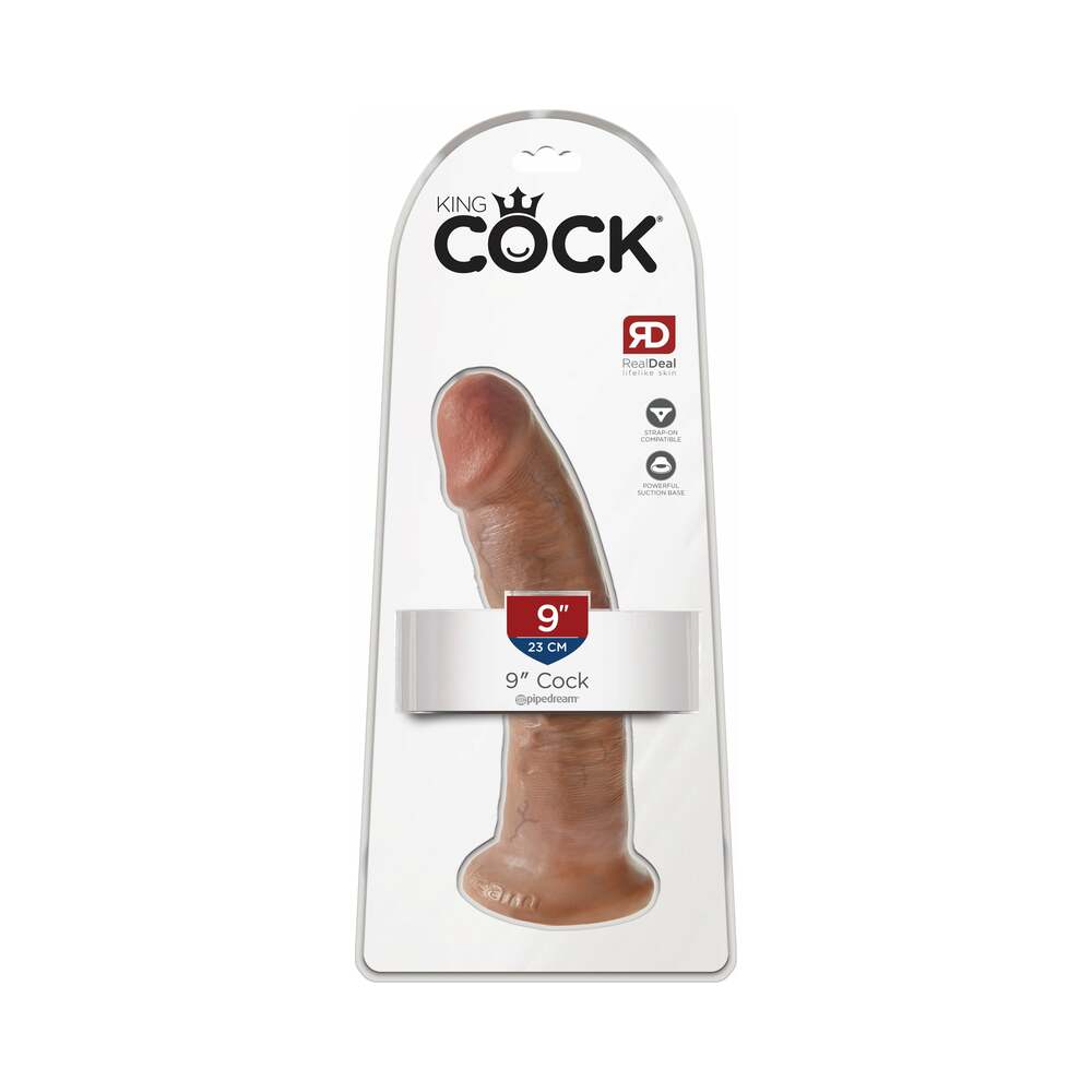 King Cock 9 " Cock Realistic Dildo With Suction Cup Tan