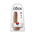 King Cock 7 " Cock With Balls Realistic Suction Cup Dildo Tan