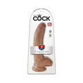 King Cock 9 " Cock With Balls Realistic Suction Cup Dildo Tan