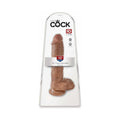 King Cock 10 " Cock With Balls Realistic Suction Cup Dildo Tan