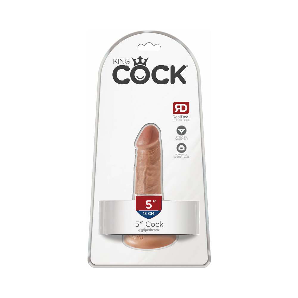 King Cock 5 " Cock Realistic Dildo With Suction Cup Tan