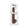 King Cock 14 " Cock With Balls Realistic Suction Cup Dildo Brown