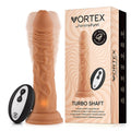 FemmeFunn Vortex Turbo Shaft 2.0 8 " Vibrating Rotating Dildo Beige