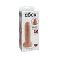 King Cock 6 " Uncut Cock Realistic Dildo With Moveable Foreskin & Suction Cup Beige
