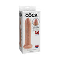 King Cock 7 " Uncut Cock Realistic Dildo With Moveable Foreskin & Suction Cup Beige