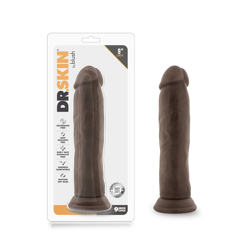 Dr. Skin Realistic 9 " Dildo Brown