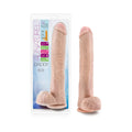 Au Naturel Daddy 14 " Posable Dual Density Dildo with Balls Beige