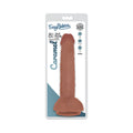 Curve Toys Easy Riders 8 " Dual Density Dildo with Balls & Suction Cup Tan