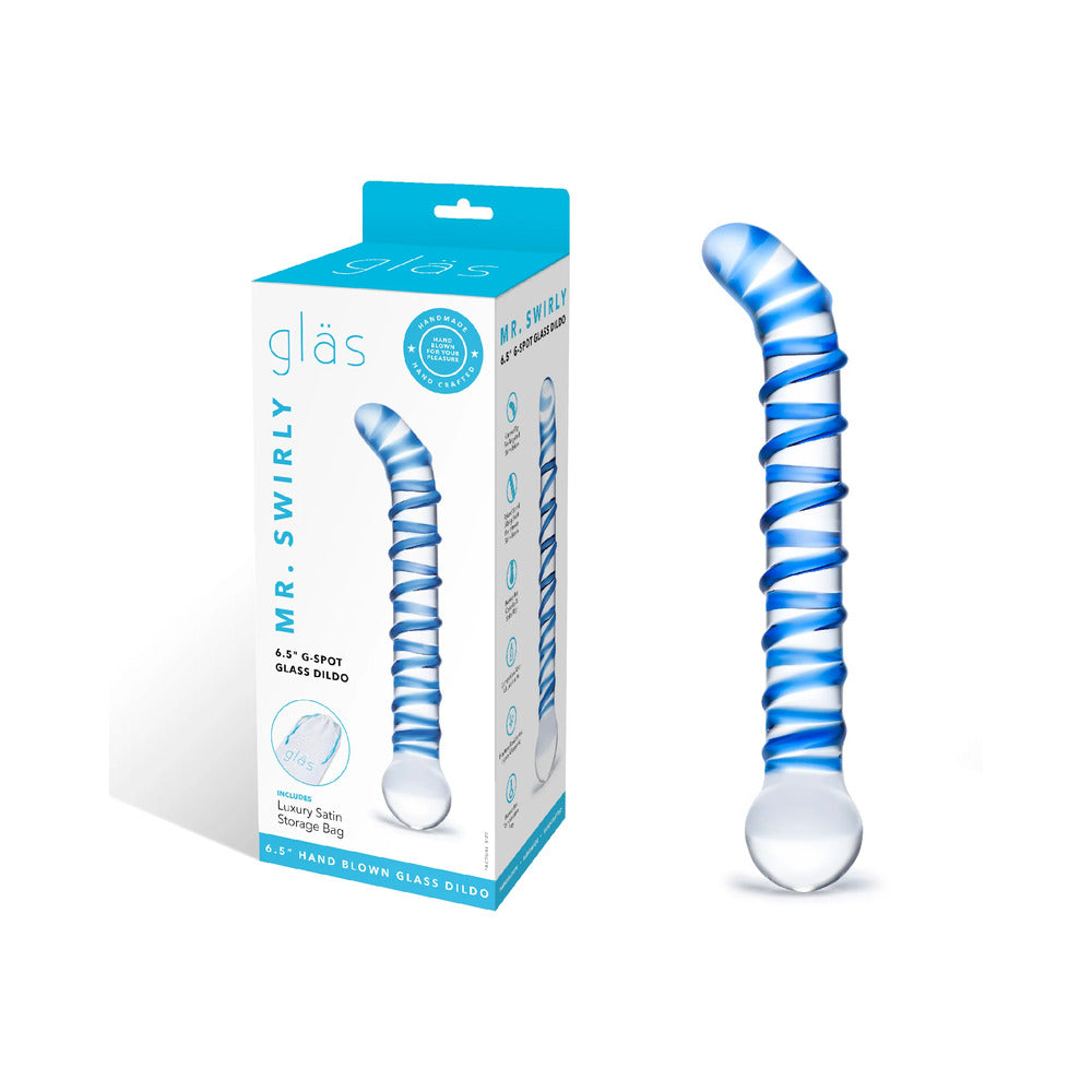 Glas Mr. Swirly 6.5 " G-Spot Glass Dildo