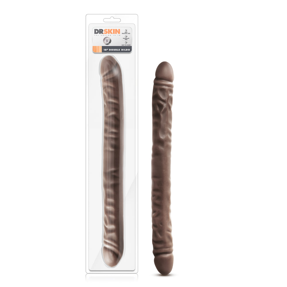 Dr. Skin 18 " Double Dildo Brown