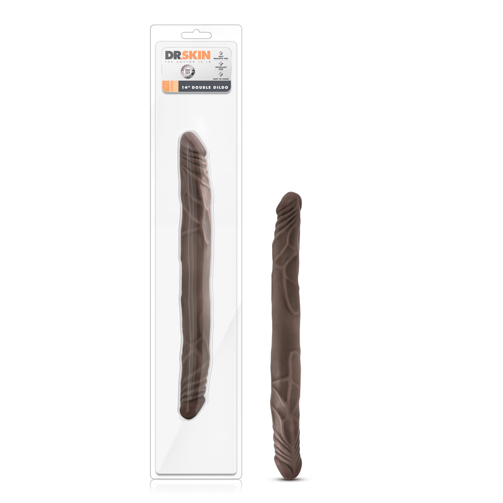 Dr. Skin 14 " Double Dildo Brown
