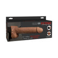 Fetish Fantasy Series Vibrating 10 " Hollow Strap-On With Balls Tan/Black