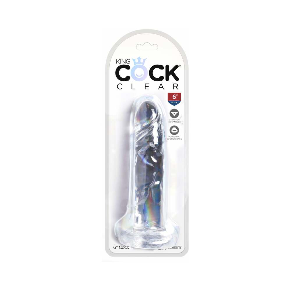 King Cock Clear 6 " Cock Realistic Dildo With Suction Cup