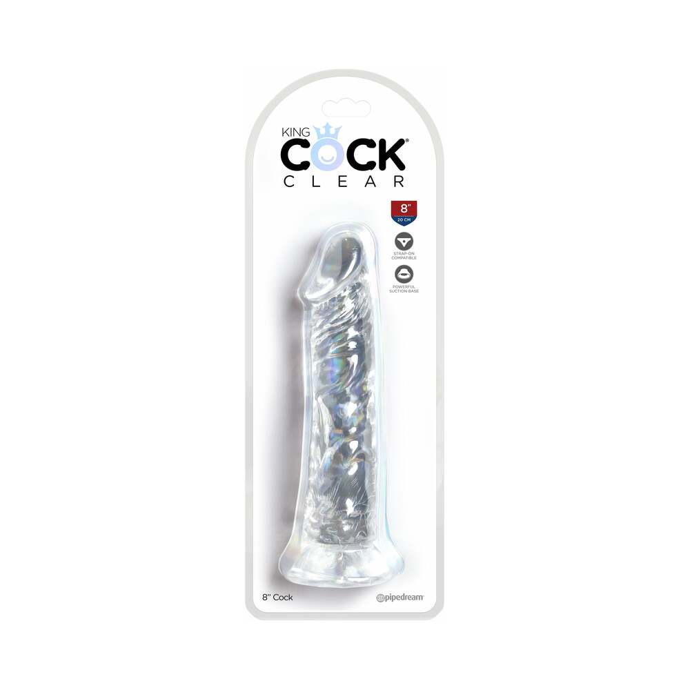 King Cock Clear 8 " Cock Realistic Dildo With Suction Cup