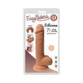 Curve Toys Easy Riders 7 " Dual Density Silicone Dildo with Balls & Suction Cup Light