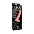 King Cock Plus 6.5 " Thrusting Cock With Balls Rechargeable Realistic Vibrator Beige
