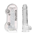 RealRock Crystal Clear Realistic 9 " Dildo With Balls and Suction Cup Clear