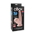 King Cock Plus 6 " Triple-Density Cock With Swinging Balls Dildo Beige