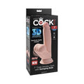 King Cock Plus 7 " Triple-Density Cock With Swinging Balls Dildo Beige