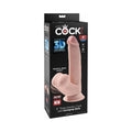 King Cock Plus 8 " Triple-Density Cock With Swinging Balls Dildo Beige