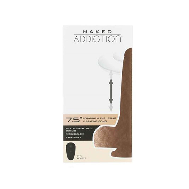 Naked Addiction The Freak 7.5 " Rotating & Thrusting Vibrating Dildo Beige