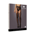 Le Desir Fishnet and Lace Garter belt Stockings Black O/S