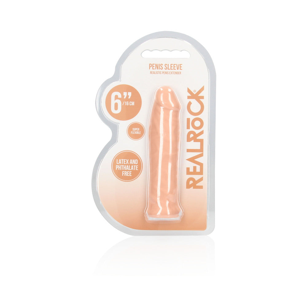 RealRock Realistic 6 " Penis Sleeve Extender Beige