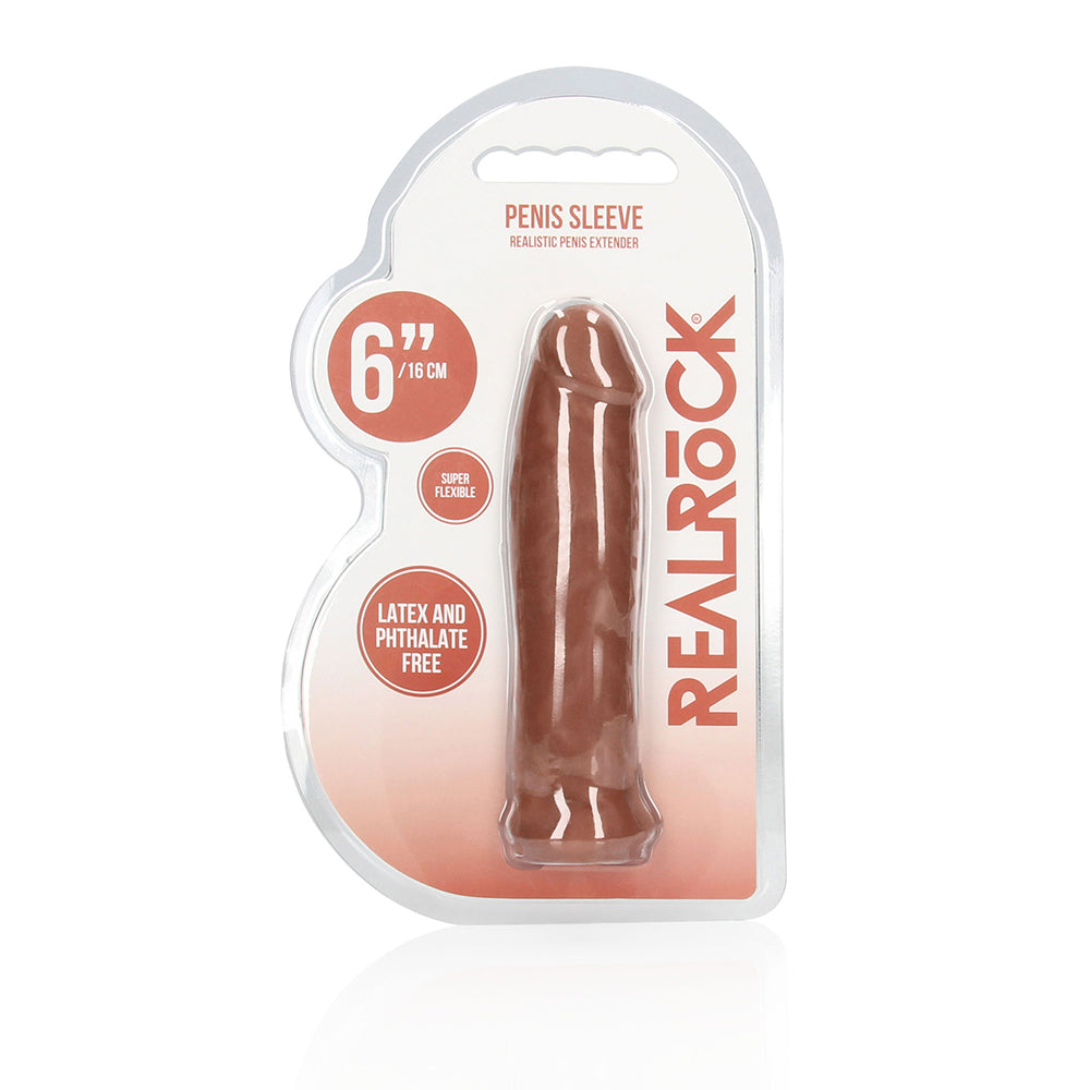 RealRock Realistic 6 " Penis Sleeve Extender Tan