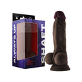 Shaft Model A: 7.5 " Dual Density Silicone Dildo with Balls Mahogany