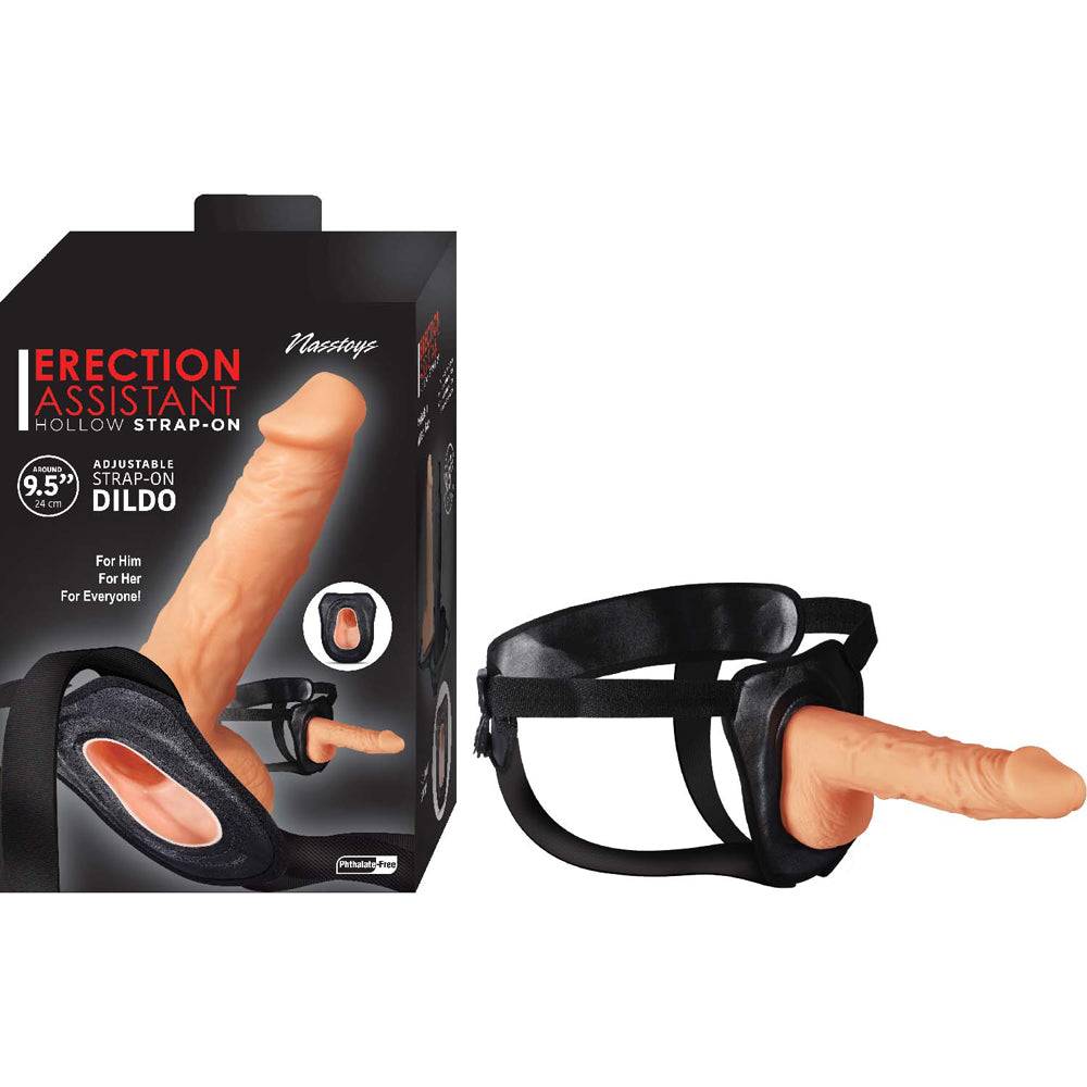 Erection Assistant Hollow Strap-On 9.5 " White