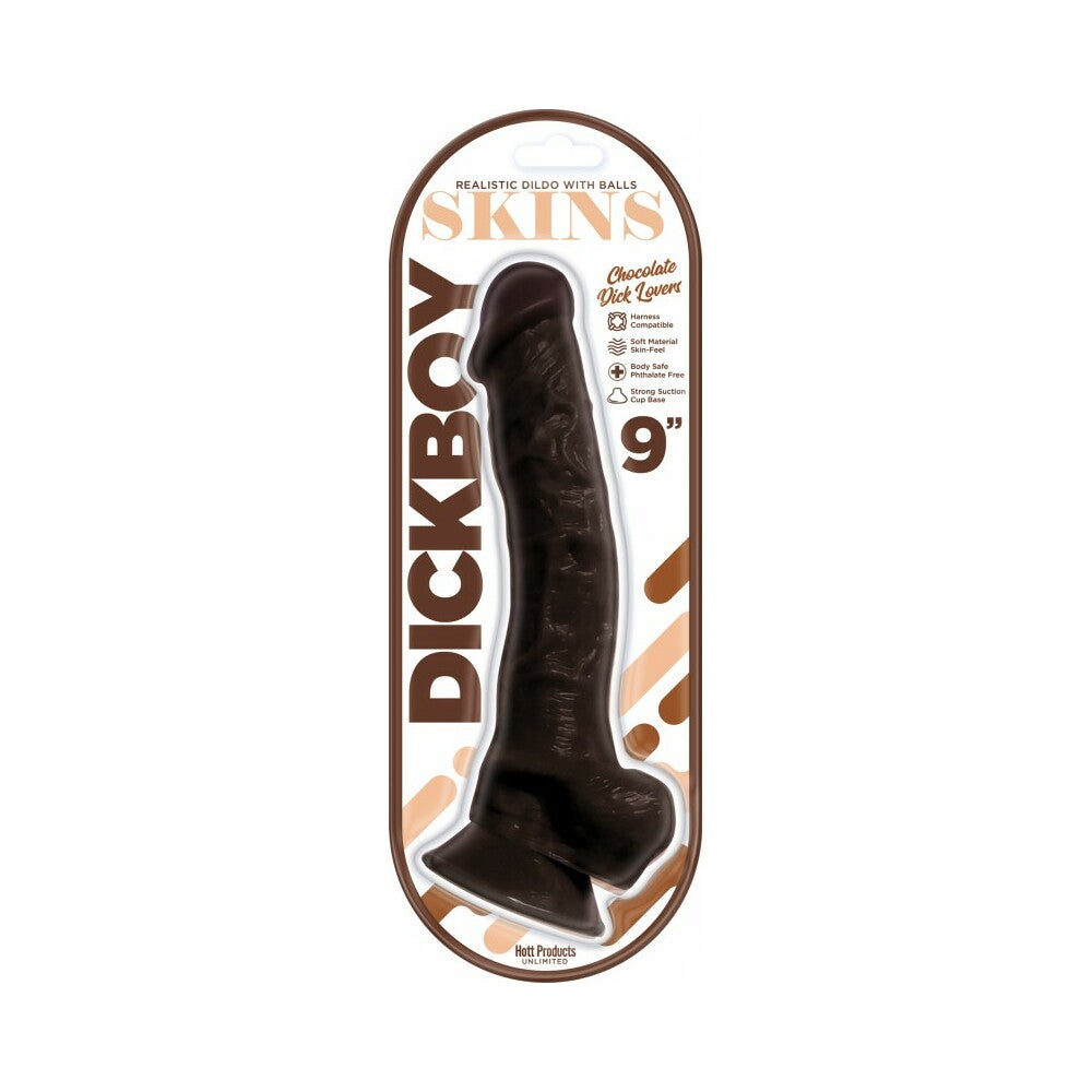 Dickboy Skins Dildo 9 " Chocolate Lovers