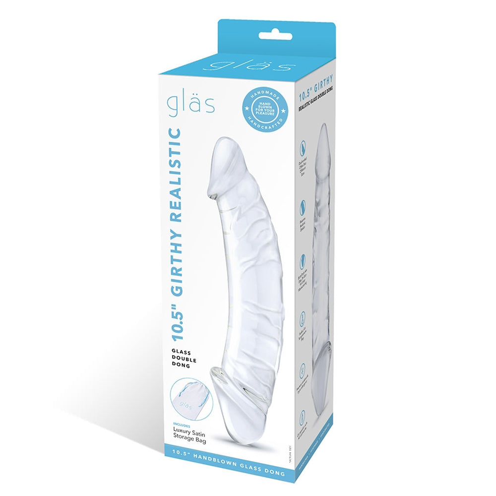 Glas 10.5 " Girthy Realistic Glass Double Dong Dildo