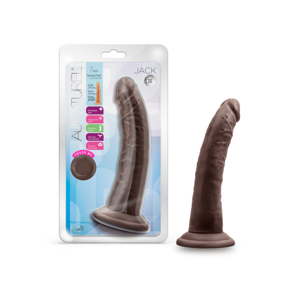 Au Naturel Jack 7 " Posable Dual Density Dildo Brown