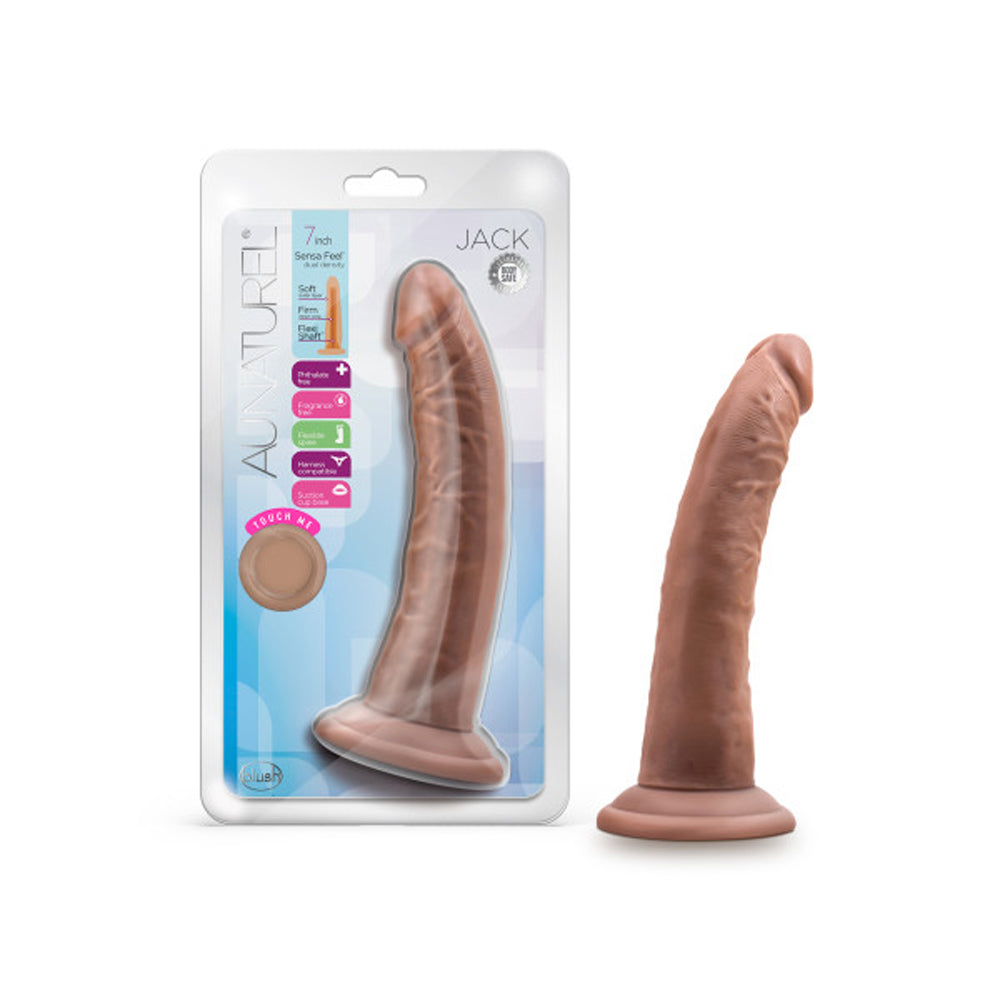 Au Naturel Jack 7 " Posable Dual Density Dildo Tan